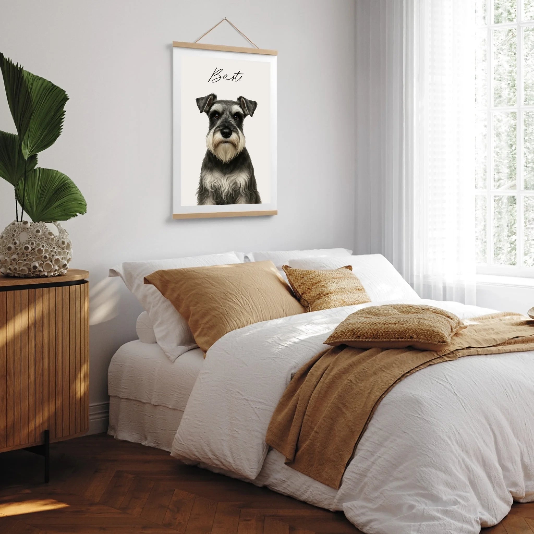 Poster-Holzleiste-MockUp-Schlafzimmer